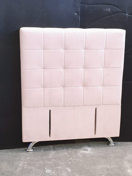 Patsy King Single Headboard - Pink Velvet