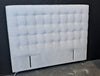 Maison Buttoned Queen Headboard - Light Grey Fabric