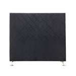 Wilson Headboard - Double Size - Black Velvet - CLEARANCE PRICE