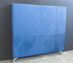 Wilson Headboard - Double Size - Navy Blue Velvet - CLEARANCE PRICE