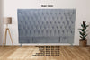 Dahlia Buttoned Headboard  dark Grey Velvet - California King