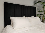 Helvia Queen Headboard - Black Velvet