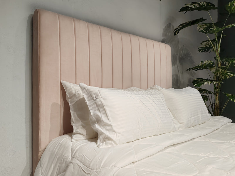 Helvia Queen Headboard - Pink Velvet