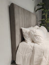 Helvia Super King Headboard - Medium Grey Fabric