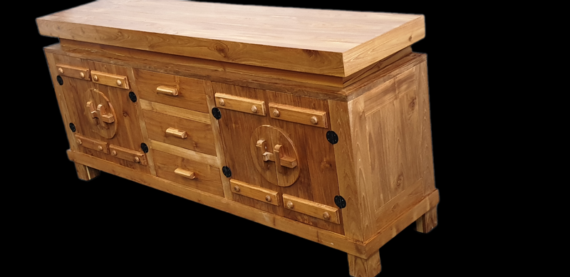 Retro Teak Buffet/Console Table - Stained