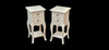 Square Bedside Table (Set) - Plantation Mindi Wood - White Wash