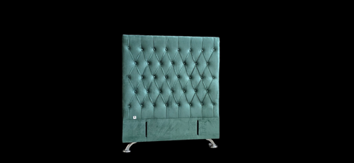 Dahlia Buttoned King Single Headboard - Forest Green Velvet