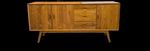 Retro Teak Buffet/Console Table - Stained