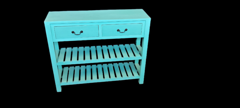 Rectangle Hall Table - Turquoise - Mindi Wood