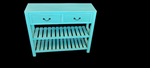 Rectangle Hall Table - Turquoise - Mindi Wood