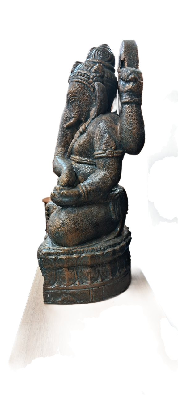 Ganesh Statue - Antique Gold