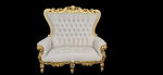 Throne Sofa - Cream/Beige Velvet