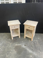 Bedside Table (Set) - Plantation Mindi Wood