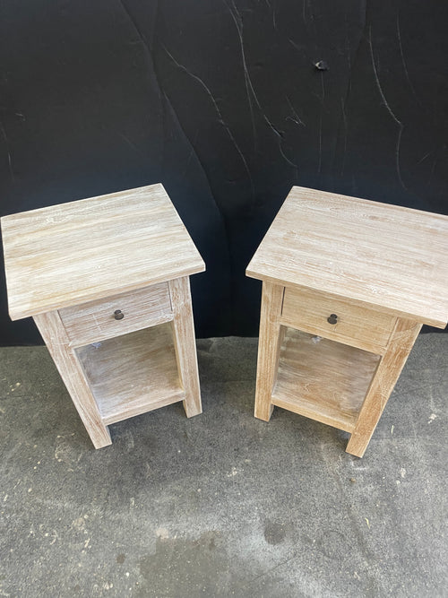 Bedside Table (Set) - Plantation Mindi Wood