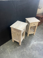 Bedside Table (Set) - Plantation Mindi Wood